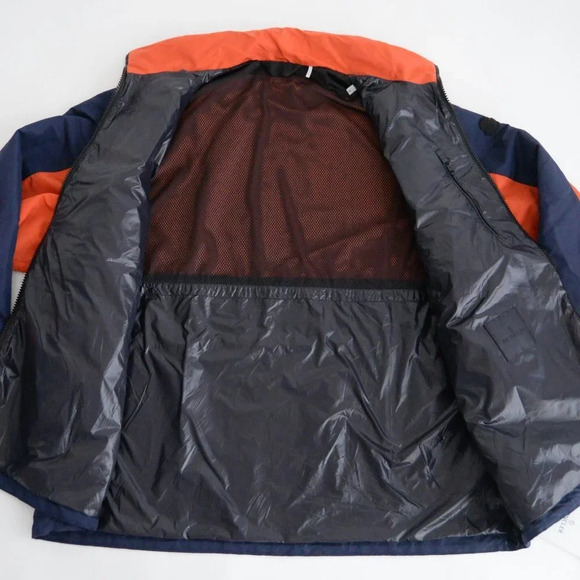 NWT Moncler Authentic Orange & Navy Copernicus Giubbotto TG  5 Raincoat Jacket - Picture 8 of 16
